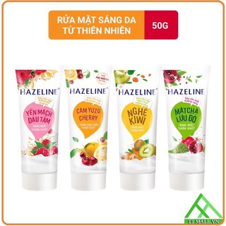 Sữa Rửa Mặt Hazeline -4loại: Matcha lựu đỏ, Yến mạch dâu tằm, Nghệ kiwi, Cam YuZu- cherry