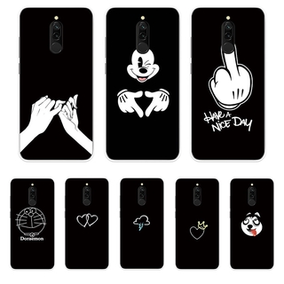 Ốp lưng xiaomi redmi 8 8a note 8 pro tpu mềm case cá tính đen tuyền two