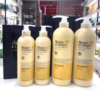 [CHUẨN HÃNG] BỘ DẦU GỘI XẢ BIOTIN COLLAGEN VOUDIOTY VÀNG 500ML, DAU GOI BIOTIN,SIÊU PHỤC HỒI HƯ TỔN, GIẢM GÃY RỤNG