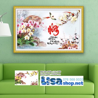 Tranh đính đá NHẪN 75x50cm chưa đính lg1449