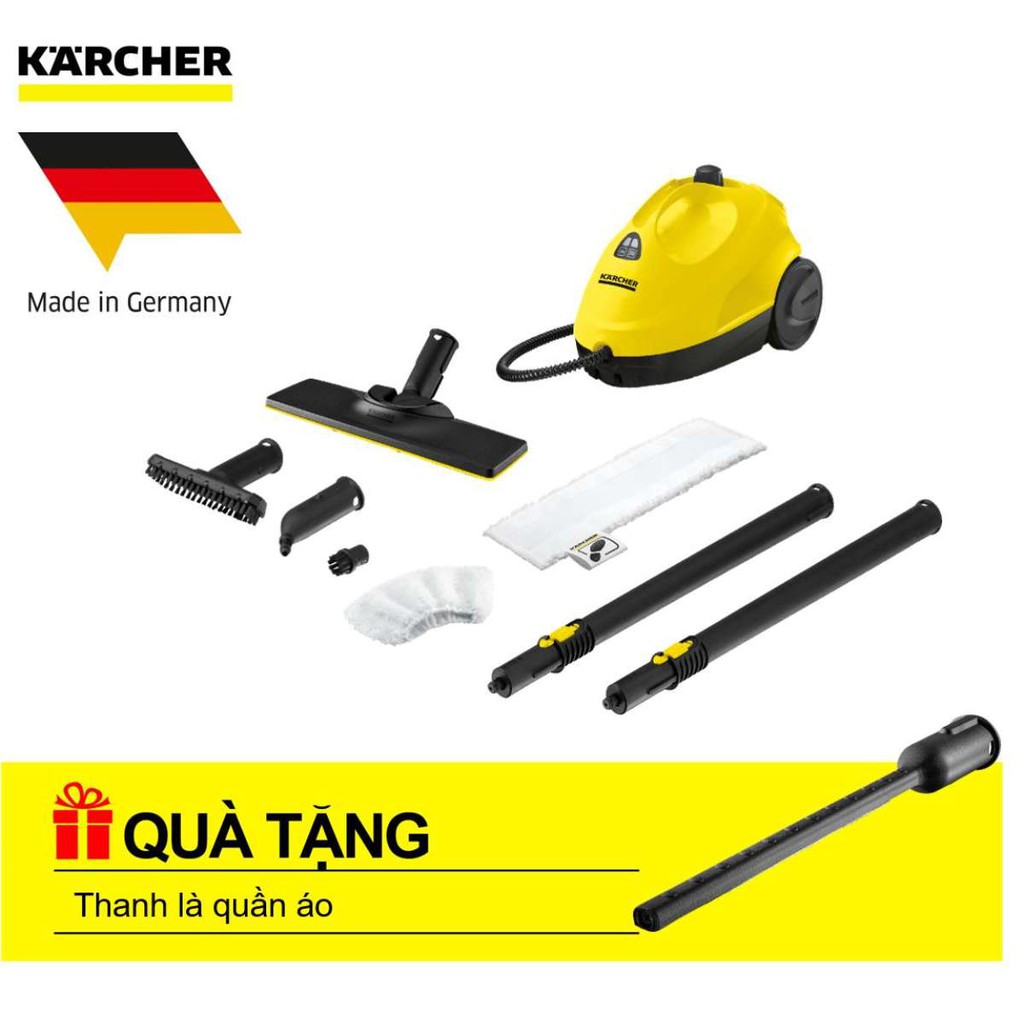 Máy làm sạch bằng hơi nước Karcher SC 2 EasyFix (Tặng ngay thanh là quần áo trị giá 320.000 đồng) - TC MART