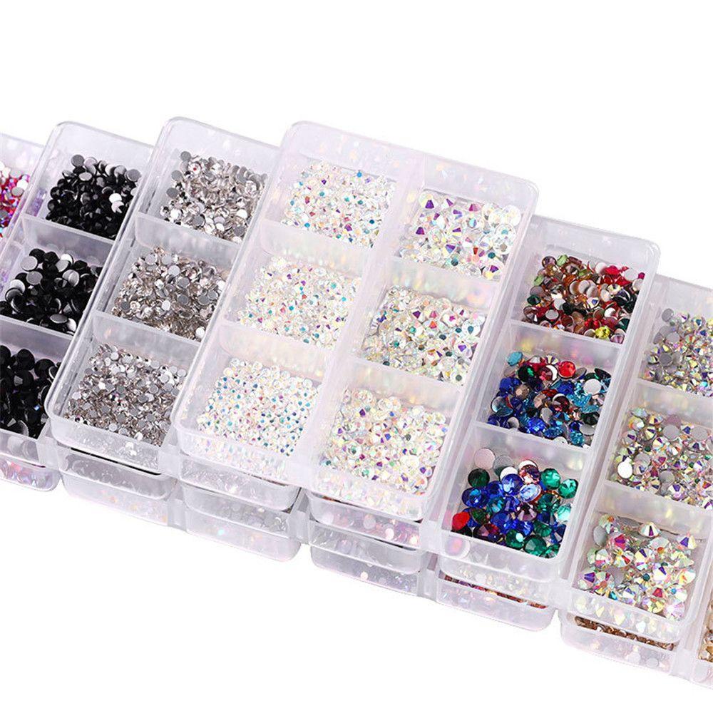 Set 1000 Móng Tay Giả KENT1 1000 Cái|Miếng Dán Kính 3D Trang Trí Móng Tay ss6-ss20|Ab AB AB