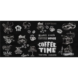 Tranh dán tường 3D tranh trang trí chữ coffee BINBIN TC01 (Có in theo yêu cầu)