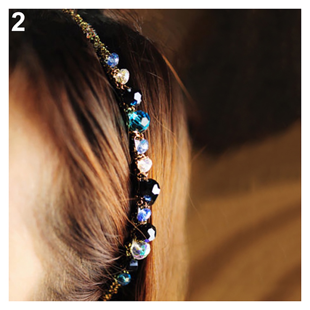 Băng đô đính đá kiểu dáng đơn giản thanh lịch cho nữ