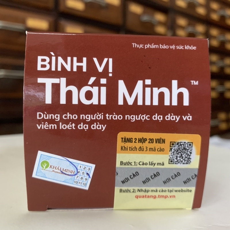 Bình Vị Thái Minh - chai 80 viên - Giảm Trào Ngược Dạ Dày, Loét Dạ Dày