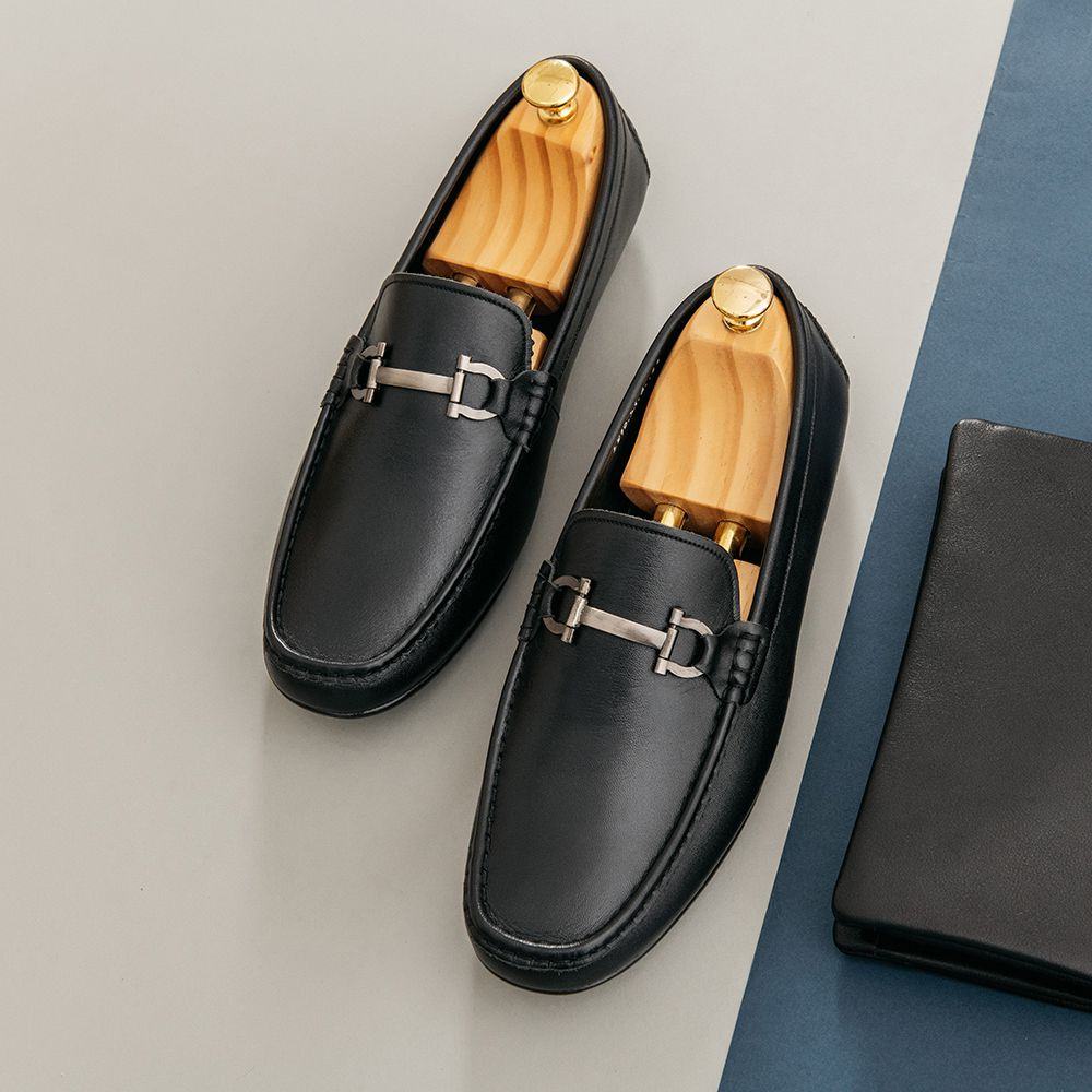 Giày lười nam da thật kiểu dáng Moccasin thời trang SIÊU ĐẸP hàng hiệu Tâm Anh mã GNTA53.6-D