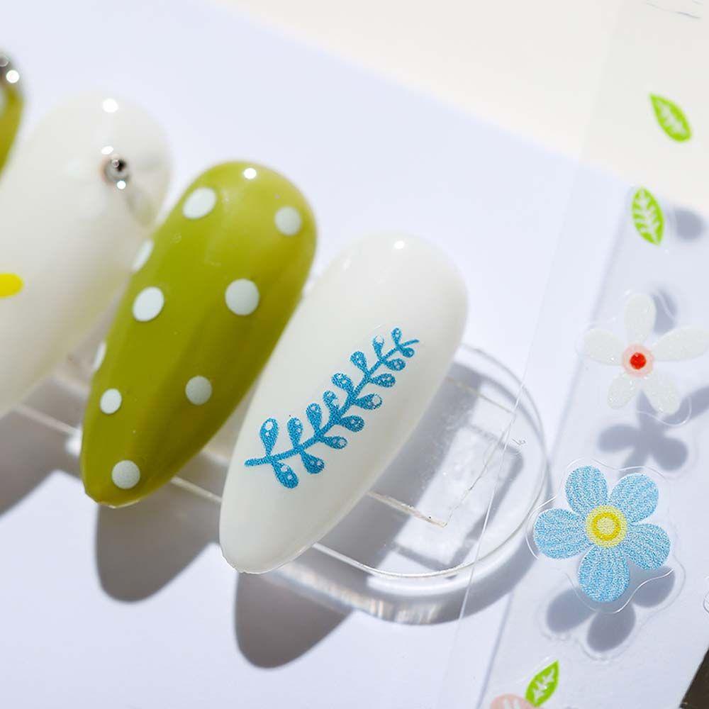 Miếng Dán Móng Tay Tự Dính 5D Phong Cách Nhật Bản Thời Trang Xuân Hè