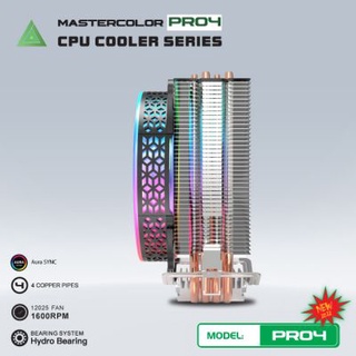 FAN CPU - Quạt Tản Nhiệt VSPTECH Cooler PR04 PRO4 LED ARGB (Đen, Trắng, Hồng, Xanh) - GẮN ĐA SOCKET