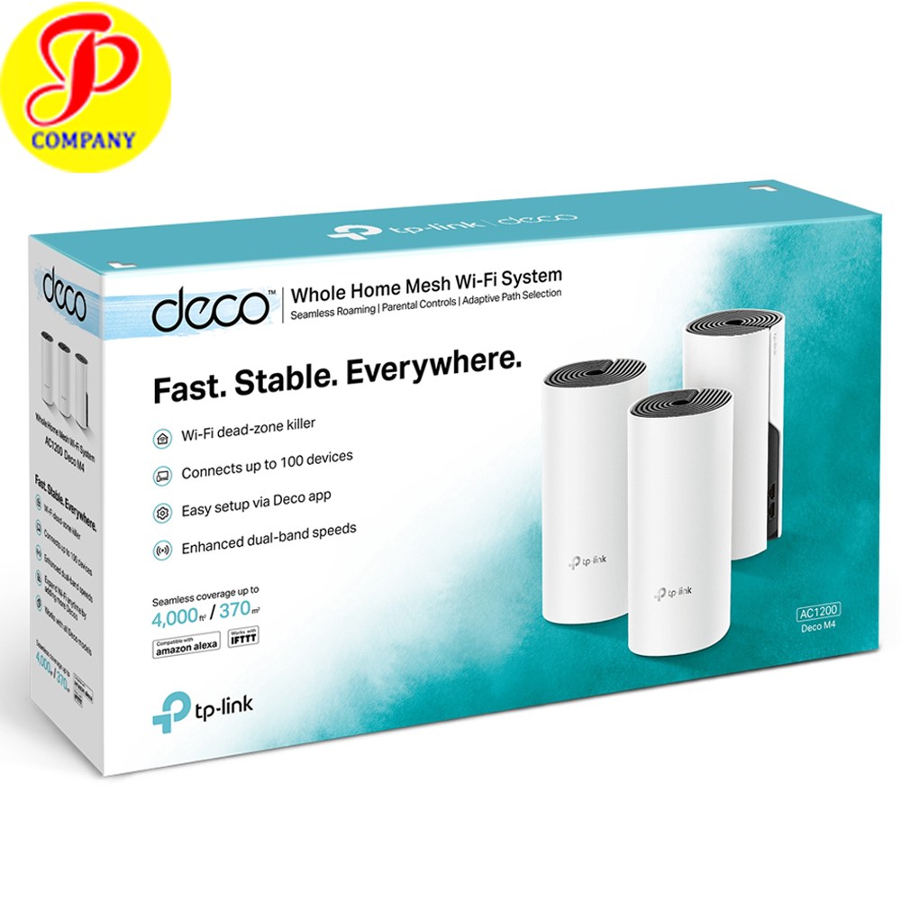 Bộ phát Wifi TP-Link Deco M4 (3 pack) Mesh Wifi - Chính hãng | BigBuy360 - bigbuy360.vn