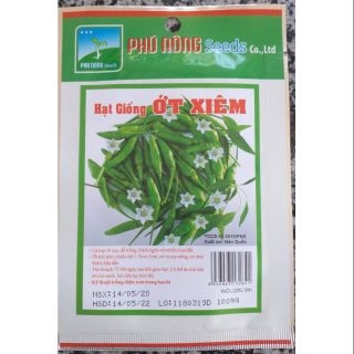Hạt giống ớt xiêm xanh PN 100mgr,hsd: mới nhất.mua 2 gói giảm 2k .