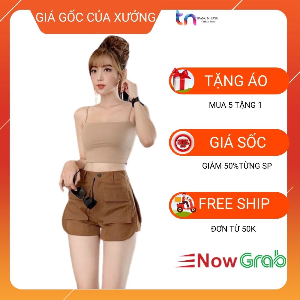 Áo 2 dây croptop kiểu bra hai dây bún quây cúp ngực đẹp sexy chất thun cotton co giãn 4 chiều hàng tại xưởng TRANG NHUNG