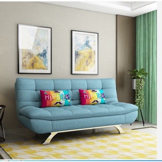 Sofa giường bọc vải màu xanh