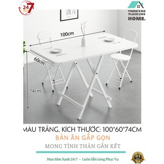 Bàn ăn gấp gọn , Bàn ăn thông minh xếp gọn siêu tiện lợi ,KT 100-60-74 cm