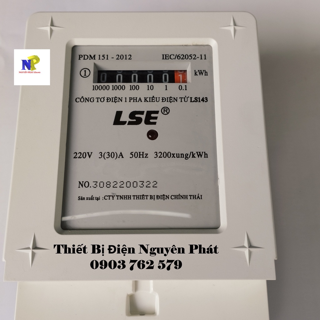 Công Tơ Điện 1 Pha Kiểu Điện Tử LS143 3A Có Giấy Kiểm Định & Và Không Kiểm Định