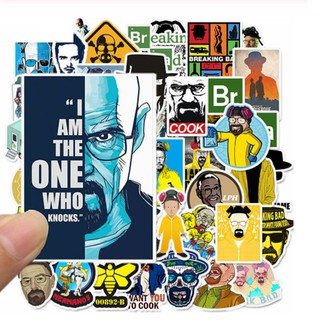50PCS Breaking Bad Waterproof Sticker  Movie For Luggage Car Guaitar Skateboard Phone Laptop Bicycle Motor Stickers
