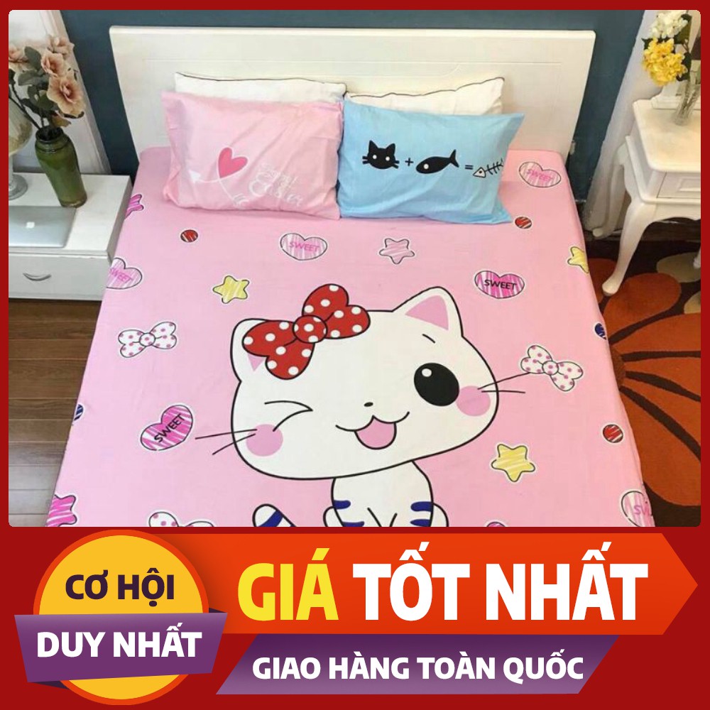 Bộ ga gối cotton 100% mềm mịn, thoáng mát, không xù, không phai