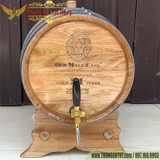 THÙNG GỖ SỒI NGÂM Ủ RƯỢU 50 LÍT