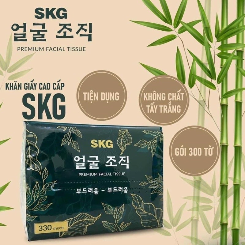Giấy ăn Hàn Quốc SKG - Giấy rút siêu dai siêu thấm thùng 30gói x330 tờ