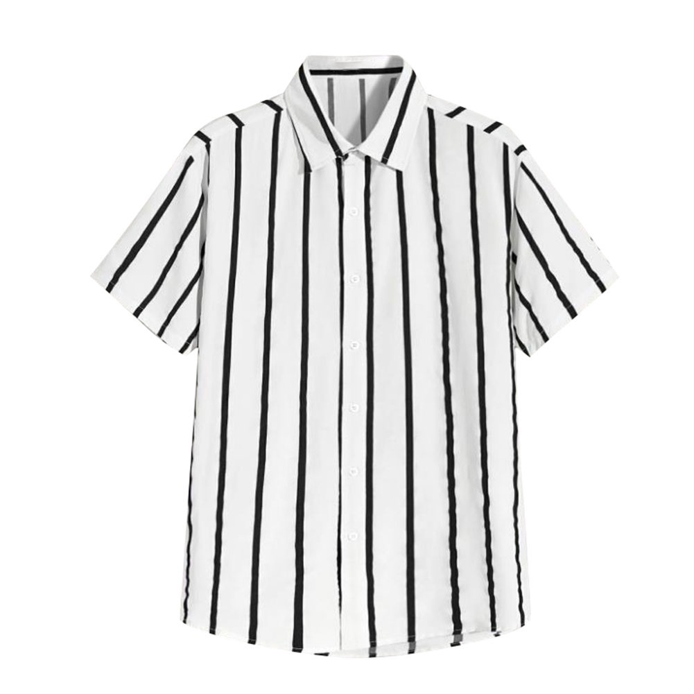 Áo Sơ Mi Nam Ngắn Tay Họa Tiết Kẻ Sọc Thời Trang