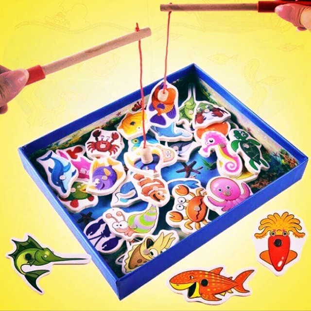 Bộ đồ chơi câu cá gỗ