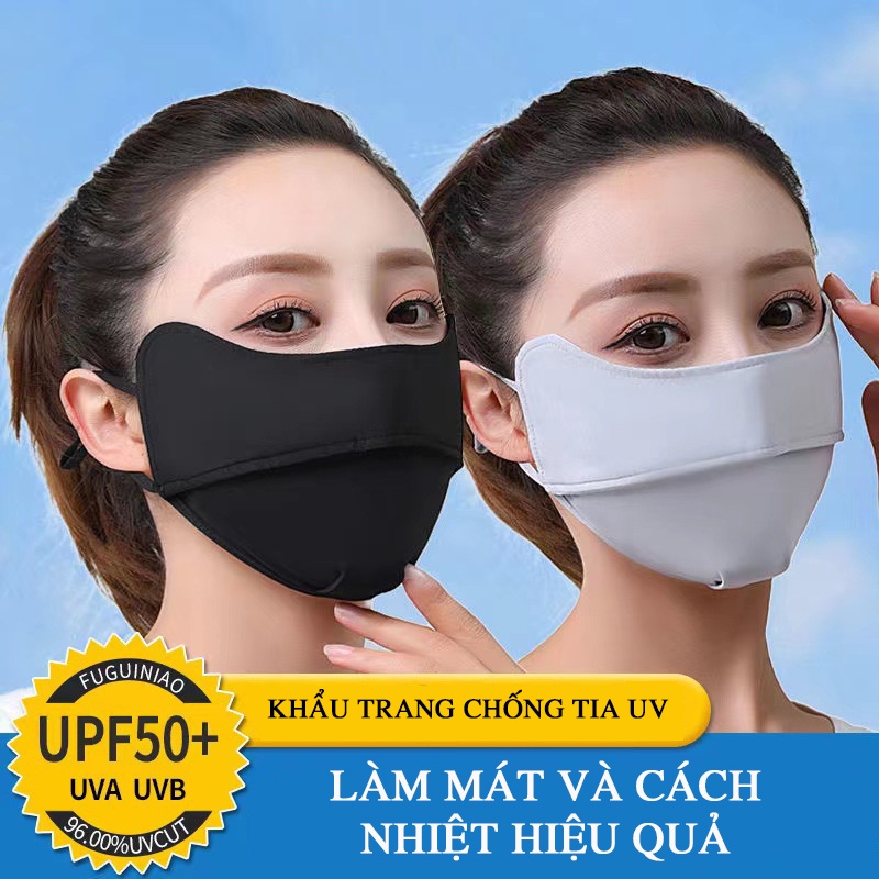 Khẩu trang chống tia UV, khẩu trang chống nắng UPF 50+ - Unisex nam nữ đều thích hợp