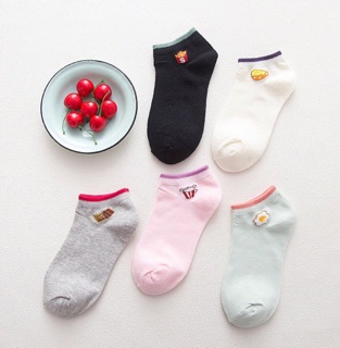 Vớ cổ ngắn Hàn Quốc cute cao cấp (Trắng)