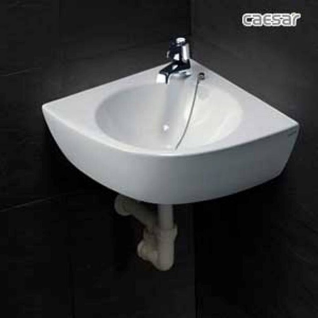 Lavabo chậu rửa mặt góc CAESAR L2014 nhỏ gọn