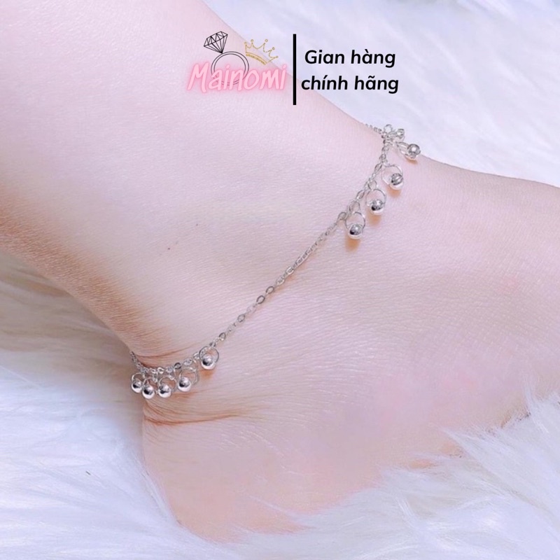 Lắc chân thời trang chất liệu bạc s99 siêu xinh, kiểu dáng tươi tắn bắt mắt Mainomi Shop Bạc Xinh