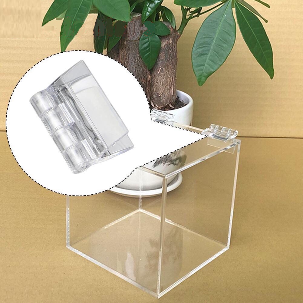 Bản lề nhựa mica, trong suốt, dán keo, KT 25x33mm
