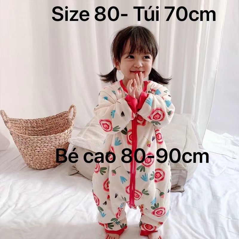 All_forkids:Túi ngủ cotton chần bông, bộ ngủ cho bé CHỐNG ĐẠP CHĂN