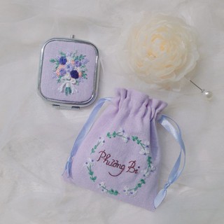 Gương thêu tay handmade