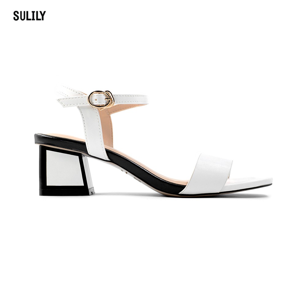 Giày Sandal Gót Vuông Sulily SGV1-II20TRANG