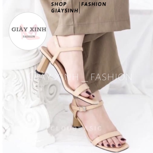 Giày cao gót 7 phân quai mảnh thiết kế nhỏ gọn phù hợi cho các chị e dự tiệc siêu xinh S45