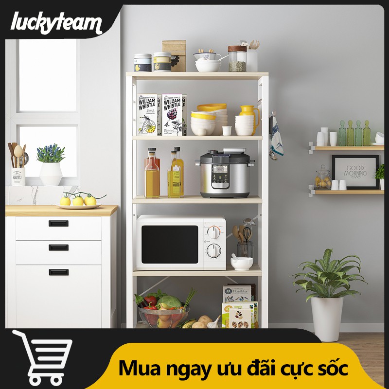 kệ nhà bếp giá để đồ 5 tầng cho bếp, phòng khách phòng ngủ, kệ bày lò vi sóng đa năng FU144W