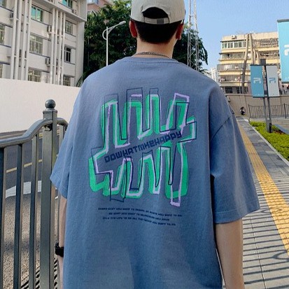 Áo thun tay ngắn in chữ phong cách Hàn Quốc 2021