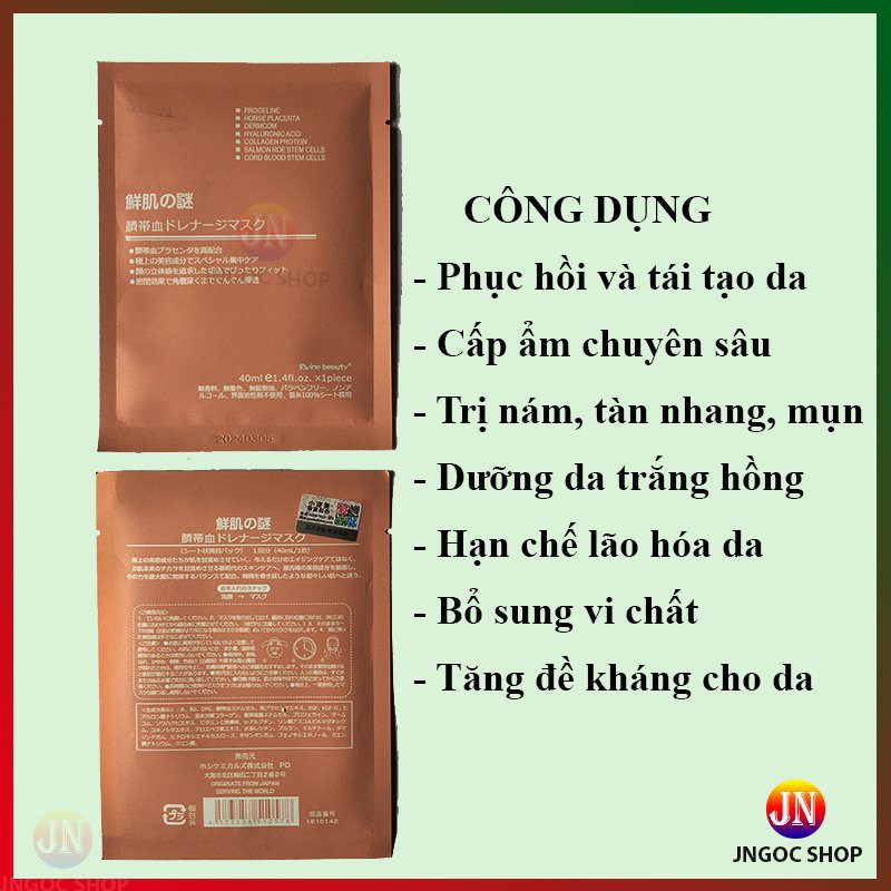 Mặt nạ dưỡng da Nhật Bản Rwine Beauty siêu cấp ẩm, Mặt nạ tế bào gốc bổ sung collagen | BigBuy360 - bigbuy360.vn