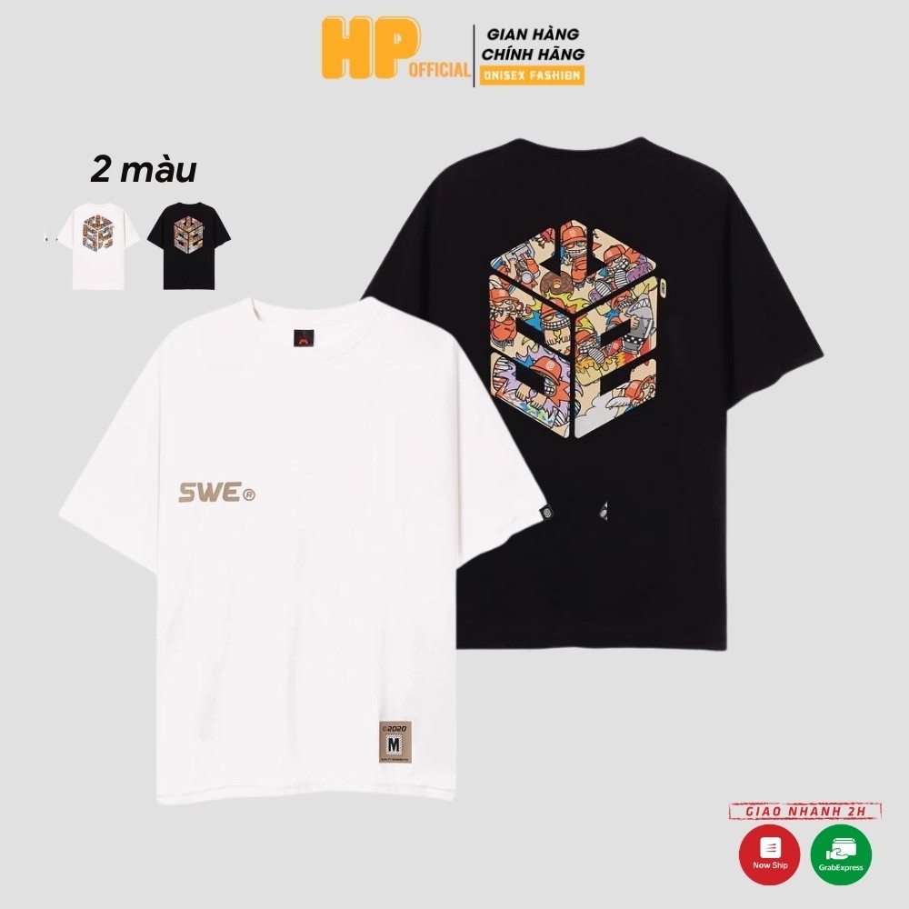 Áo thun tay lỡ SWE Cube Mozzie Tee form rộng Unisex nam nữ phong cách Ulzzang - AT09 | WebRaoVat - webraovat.net.vn