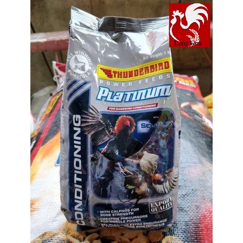 Cám xám Platinum Thunderbird 1kg cho gà đá Thức ăn giai đoạn biệt dưỡng