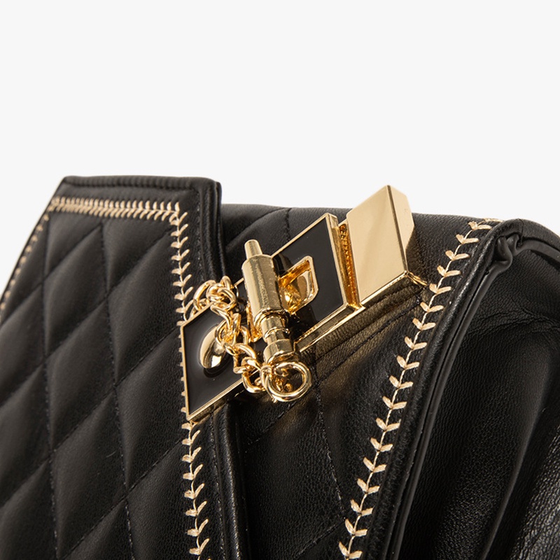 Túi đeo chéo IELGY họa tiết sọc thoi thiết kế dáng vuông phong cách Hàn Quốc