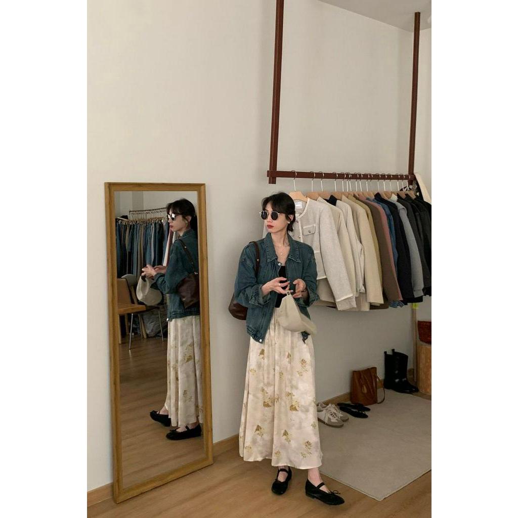 62599 Váy Hoa Khâu Phong Cách Mới Mùa Hè