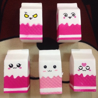 Squishy hộp sữa chính hãng nhiều màu