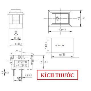 Công Tắc Bập Bênh 2 Chân 3A-250V