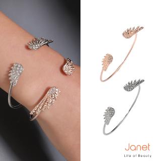 Vòng Tay Hợp Kim Đính Đá Hình Cánh Thiên Thần Phong Cách Retro Thanh Lịch