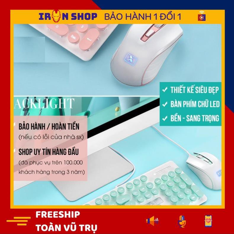 Bộ Bàn Phím Và Chuột Siêu Xinh N518 Cao Cấp Có Đèn Led Sáng Chữ, Phím Bấm Siêu Chuẩn | BigBuy360 - bigbuy360.vn
