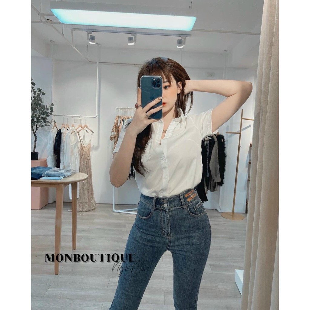 Áo sơ mi GU bạn gái nào mặc cũng xinh