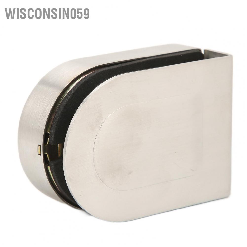 Wisconsin059 10‑12mm Frameless Single Glass Door Lock Stainless Steel Push Sliding for Shopping Mall Apartment
