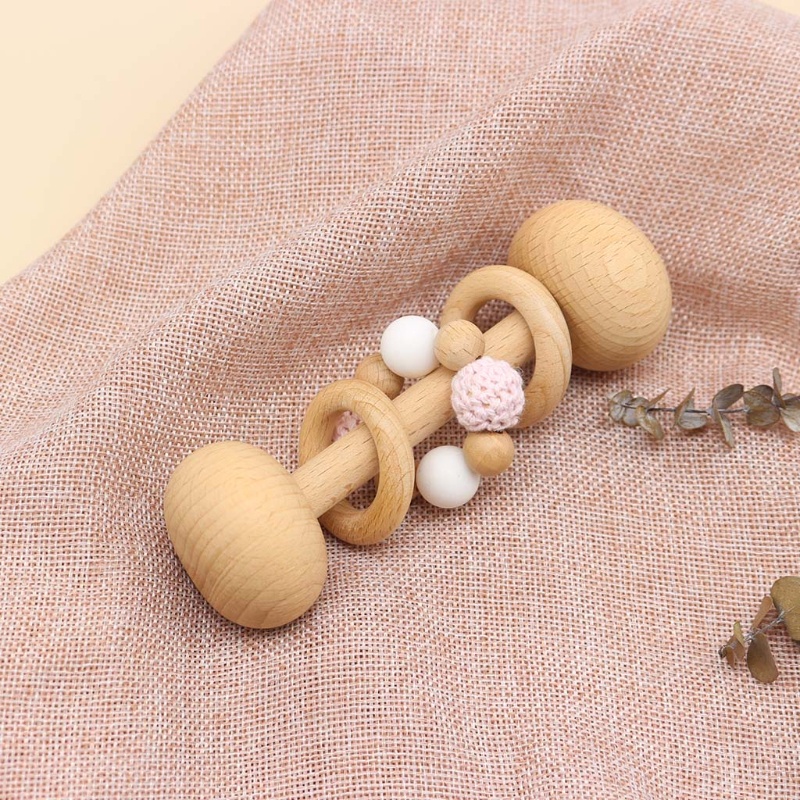 1 Set Vòng Đeo Tay Đồ Chơi Kẹp Núm Vú Giả Ngậm Nướu Cho Bé