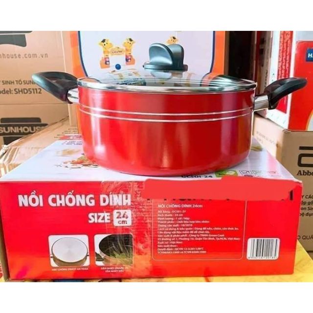 Nồi chống dính 24cm (hàng khuyến mãi sữa nutifood)