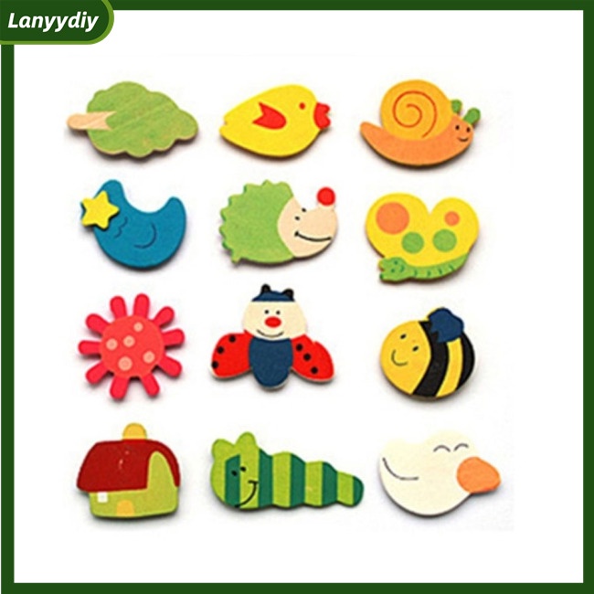Set 12 Miếng Nam Châm Gắn Tủ Lạnh Dễ Thương Cho Bé