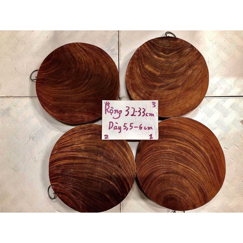Thớt Gỗ Nghiến Dày 6.5cm - Nghiến Đẹp Đông Bắc D33cm